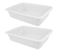 BESTOYARD Lot de 2 plateaux de laboratoire rectangulaires en plastique pour expériences chimiques Solutions de stockage durables et pratiques pour l'éducation et l'organisation de laboratoire