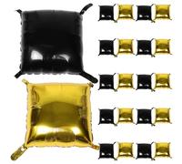 BESTOYARD Lot de 25 Ballons Carrés en Aluminium Double Face Structure à Lanières, Légers et Faciles à Décorer pour Anniversaire et Célébrations