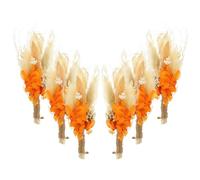 BESTOYARD Mini Bouquet de Fleurs Séchées Naturelles pour Maison et Bureau Décoration Bohème Élégante 6 Pièces Fleurs Séchées Vives Forme Artistique