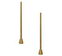 BESTOYARD Pailles Réutilisables Paille Droite Lavable 2 Pièces en Acier Inoxydable Or sans Bavure pour Bar, Maison ou Fête