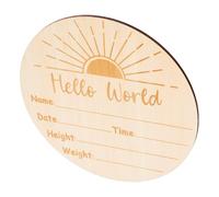 BESTOYARD Panneau Annonce de Naissance Bébé Design Créatif et Délicat en Bois Rond Robuste -né pour Photographie Bébé et Décoration Chambre