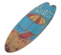 BESTOYARD Panneau en Bois de Planche de Surf Vintage pour Camping, Décoration Murale Créative en Bois Bleu pour Hôtel et Table