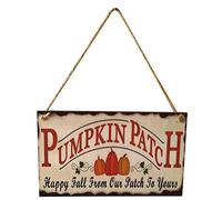 bestoyard Patch de Citrouille du Signe de Bois du Signe de Remerciement Autumn Fall Hanging Hanging Thanksgiving Decoration