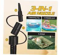 BESTOYARD Pompe à Pied Soufflet Robuste pour Matelas Gonflable avec Adaptateurs Universels Gonfleur Manuel Portable pour Camping Kayak Bateau Lit et Ballon de Yoga