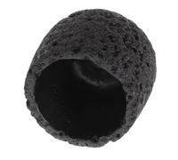 BESTOYARD Porte-allumettes en Ciment Noir Imitation Pierre Volcanique, Pot de Rangement Élégant et Rustique pour Allumettes, pour Cheminée ou Camping, Conserve Les Allumettes au Sec
