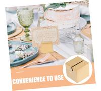 BESTOYARD Porte Cartes Acier Doré Support Carré Stable et Compact pour Menus Cartes de Visite et Numéros de Table et Facile à Nettoyer pour Restaurants Mariages et Événements