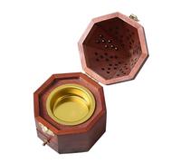 BESTOYARD Porte-Parfum en Bois Marron Style Pyramide Design Creux, Support Solide pour Cônes de Parfum, pour Décoration Intérieure Artistique