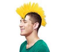 BESTOYARD Postiche Carnaval à D'halloween et Fête Facile à Installer en Crête de Coq Jaune Plastique Couleur Vive et Style Fashion Cosplay