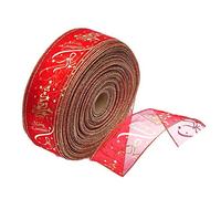 BESTOYARD Ruban de Sapin de noël noël Ruban de Soie décoration Rubans d'emballage Cadeau 200x6.3cm