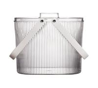 BESTOYARD Seau à Glace Transparent en Pet PP Double Poignée Grosse Capacité pour Boissons et Thé, Maison ou Boutique de Thé