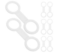 BESTOYARD Silicone Attache-Sangle de Masque de Plongée Blanc 8 Pièces | Clip de Retenue, Libération Rapide, Résistance à L’eau Salée, pour Tuba et Entraînement
