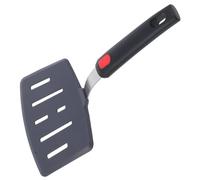 BESTOYARD Spatule en Silicone Noire pour Œufs et Poisson, Résistante la Chaleur, Flexible et Fine, Cuisson Ustensiles Antiadhésifs en Acier Inoxydable