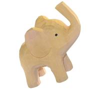 BESTOYARD Statue Créative Bords Lisses et Résistante à l'usure en Bois Éléphant Décoration de Chambre D'garçon et Filles ou Bibliothèque, Ornement Original Maison