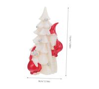 BESTOYARD Statue De Table Lumineuse Représentant Un Arbre : Décoration De Table Père Noël en Résine À LED - Figurine Miniature De Noël pour Décoration Intérieure