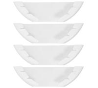 BESTOYARD Support à Couvercle Mural Blanc en Plastique 4 Pièces pour Armoire ou Mur, Protection Murale et Rangement Polyvalent pour Couvercles de Casseroles