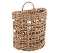 BESTOYARD Suspendu en Paille Tressée la Main, Forme Demi-circulaire Beige, Rangement Polyvalent pour Courrier et Documents, Décoration Rustique pour Entrée ou Maison