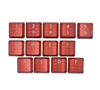 BestParts 13 touches de rechange tactiles rétroéclairées pour clavier de jeu mécanique Logitech G813/G815/G913/G915 TKL RVB (4 couleurs QWERASDF + touches numériques) (rouge)