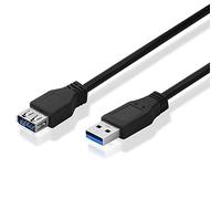 BestPlug 3.0 USB Câble 5 mètres Rallonge électrique avec Prise A mâle vers A Femelle Femelle Femelle Noir 5 m M