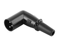 BestPlug 3 pôles Audio XLR Mâle coudé à 90 ° / métal/Noir
