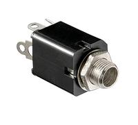 BestPlug Audio Stéréo Aux in Out Jack 6,3 mm femelle encastrable femelle 3 broches, Noir