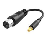 BestPlug câble Adaptateur antenne coaxial antenne Connexion Femelle vers fiche mCX dVB-t et analogique vers numérique pour la TV HD pour 10 cm