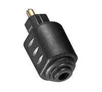 BestPlug câble Adaptateur Mini fiche Jack 3,5 mm Femelle, fiche opto optiques toslink Noir