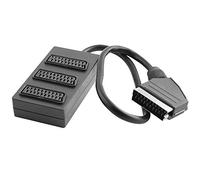 BestPlug câble adaptateur répartiteur péritel skart box cBH1008 b boitier-distributeur péritel - 3 prises 3 x prise femelle 21pol + 0,4 m de câble