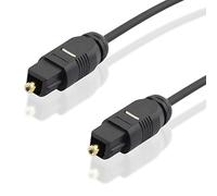 BestPlug Câble audio optique 50 cm Diamètre 2,2 mm, Opto Toslink vers fiche Opto Toslink Plaqué or, noir, Idéal pour 2.1 5.1 & Dolby Surround 7.1