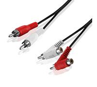 BestPlug câble audio Rca cynch cinc câble Rca, 2 x Rca femelle vers 4 x 2x &2 x Rca mâle, longueur 1,5 m, r rouge, blanc 1,5 m m