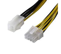 BestPlug Câble d'alimentation interne PCI 20 cm 12 V pour ordinateur, prise P4 femelle vers fiche d'alimentation mâle 8 broches