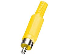 BestPlug câble vidéo RCA mâle vers cinc cynch RCA fiche RCA Jaune-Jaune à souder pour Soudure à Visser