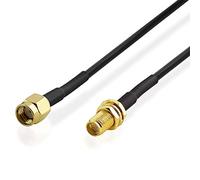 BestPlug câble wi-fi wlan wIFI antenne sMA - 2 m câble rallonge câble d'antenne fiche mâle vers femelle vers femelle plaqué or pour routeur m 2 m