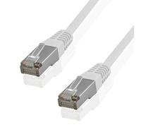 BestPlug Dsl câble patch réseau internet routeur ethernet lAN câble fTP cAT 5e blindé 5 m blanc 5 m