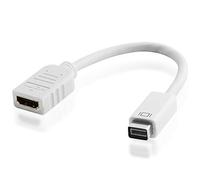 BestPlug hIGH qUALITY haute qualité mini dVI port vers hDMI adaptateur câble sortie femelle femelle femelle plaqué or blanc a347 a 347 mudolator audio video aV transmission fULL hD pour connecter un tableau relier apple macBook iMac intel powerbook avec téléviseur, par ex. pour un projecteur et un écran