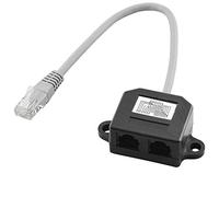 BestPlug LAN réseau Dsl Répartiteur, 1 x RJ45 mâle vers 2 x RJ45 Femelle Femelle, Femelle avec câble 15 cm, Gris