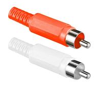 BestPlug Lot de 2 Audio Rca mâle lötversion, 1 x rouge et 1 x blanc