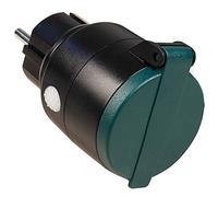 BestPlug Prise télécommandée 3000 W - max. 150 m - IP44 - pour intérieur et extérieur avec rabat de protection - Noir/vert avec télécommande