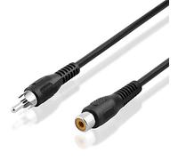 BestPlug Rallonge de câble vidéo RCA mâle vers RCA femelle Noir 50 cm