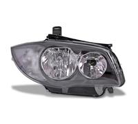 BESTPRICE 1x phare avant phare principal noir droit H7 sans servomoteur Compatible avec BMW Série 1 (E81), 1 (E87), 1 Cabriolet (E88), 1 Coupe (E82)