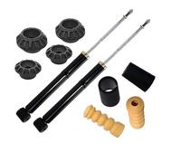 BESTPRICE 2x amortisseurs à gaz arrière jambe de suspension bi-tube avec paliers de dôme et capuchons anti-poussière, compatibles avec VW POLO (6N2), POLO 3 (6N1)