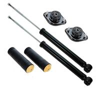 BESTPRICE 2x amortisseurs à gaz arrière jambe de suspension bitube y compris roulements de dôme &, kit anti-poussière, compatible avec BMW Série 3 (E36) (E46)