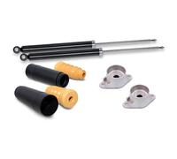 BESTPRICE 2x amortisseurs à gaz arrière jambe de suspension y compris kit anti-poussière, 2x paliers de dôme arrière Compatible avec FORD FUSION (JU_)