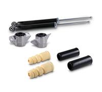 BESTPRICE 2x amortisseurs à gaz arrière jambe de suspension y compris kit anti-poussière, 2x paliers de dôme arrière Compatible avec AUDI A4 B8 (8K2), A4 B8 Avant (8K5), A5 (8T3), A5 Sportback (8TA)