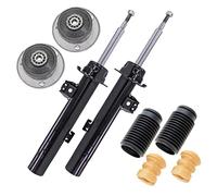 BESTPRICE 2x amortisseurs à gaz avant jambe de suspension bitube, y compris roulements de dôme &, kit anti-poussière, compatible avec BMW 3 (E90), 3 Touring (E91)