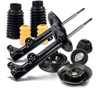 BESTPRICE 2x amortisseurs à gaz avant jambe de suspension y compris roulements de dôme &, kit anti-poussière, Compatible avec MERCEDES-BENZ Classe C (W203), Classe C Coupe (CL203), Classe C T-Model