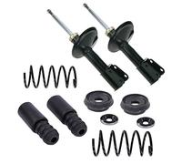 BESTPRICE 2x amortisseurs oléopneumatiques avant bi-tubes avec paliers de dôme et kit anti-poussière, compatibles avec RENAULT TWINGO I (C06_)