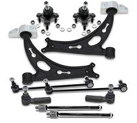 BESTPRICE 2x bras de suspension avant, 2x joint de suspension, 2x barre d'accouplement, 2x barre d'accouplement, 2x tête de barre d'accouplement