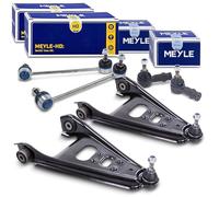 BESTPRICE 2x bras de suspension avant + 2x MEYLE tête de barre d'accouplement + 2x MEYLE barre de couplage avant Compatible avec SMART FORTWO Cabrio (451),FORTWO Coupe (451)
