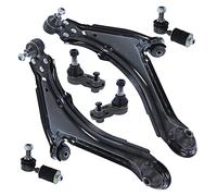 BESTPRICE 2x bras de suspension avant inférieur gauche droit, 2x barre de liaison avant, 2x tête de barre d'accouplement, Compatible avec OPEL ASTRA F (T92), CALIBRA A (C89), VECTRA A (J89)