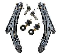 BESTPRICE 2x bras de suspension avant inférieur gauche droit, 2x tête de barre d'accouplement, 2x barre de couplage avant, Compatible avec SEAT AROSA (6H1), VW POLO III (6N1)